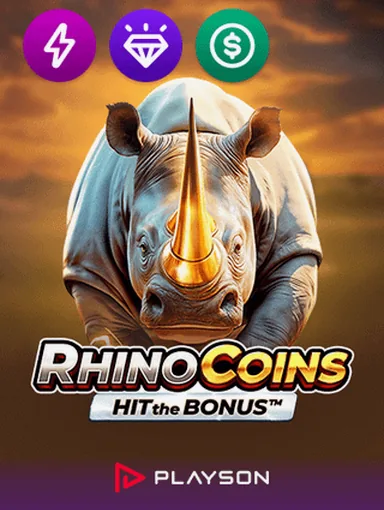 Rhino Coins Hit the Bonus slot by Playson — Crown Zoome